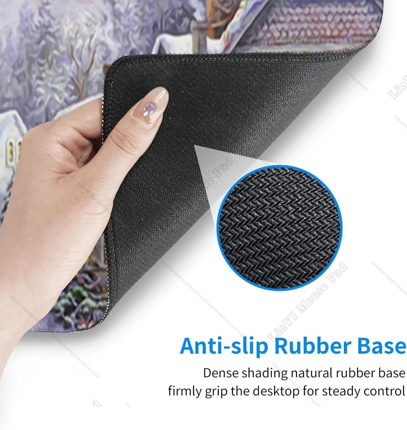 Merry Christmas Gaming Mouse Pad, Base de Borracha Antiderrapante, Árvore de Natal, Xmas Mousepad para Computador, Inverno, 31,5x11,8 polegadas