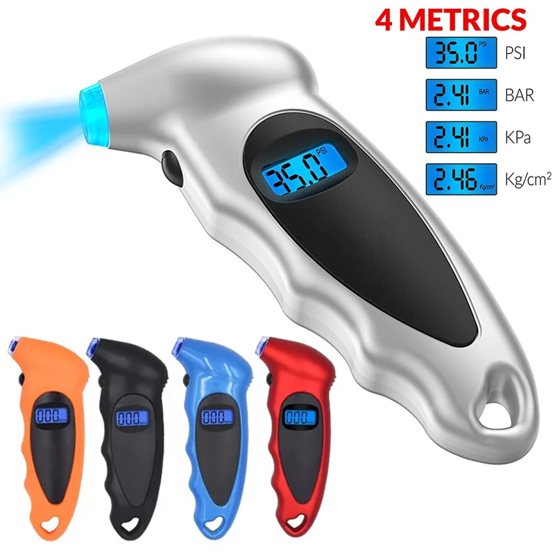 New Tire Pressure Gauge Portable High-precision Digital Tire Pressure Monitoring Car Tyre Air Pressure Gauge Meter LCD Display