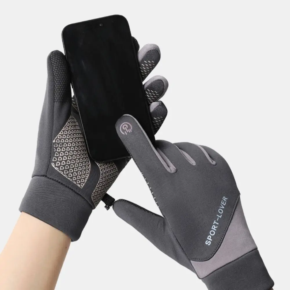 

Thermal Fleece Winter Cycling Gloves Lock Buckle Touch Screen Thicked Cycling Gloves Cold Proof Windproof Warm Outdoor Mittens