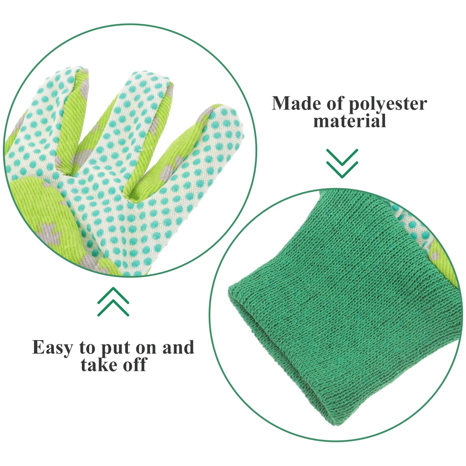 

1 Pair Gardening Gloves Cartoon Design Comfortable Lightweight Outdoor Work Gloves Protective Wear Resistant for Planting