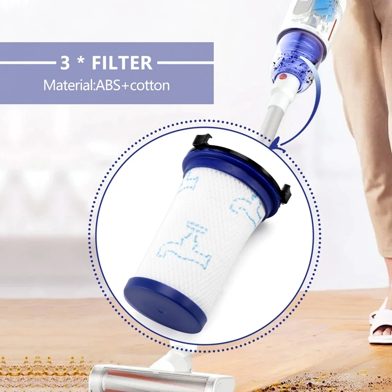 3 шт., запасные фильтры для пылесоса Rowenta Air Force 360 X-Pert