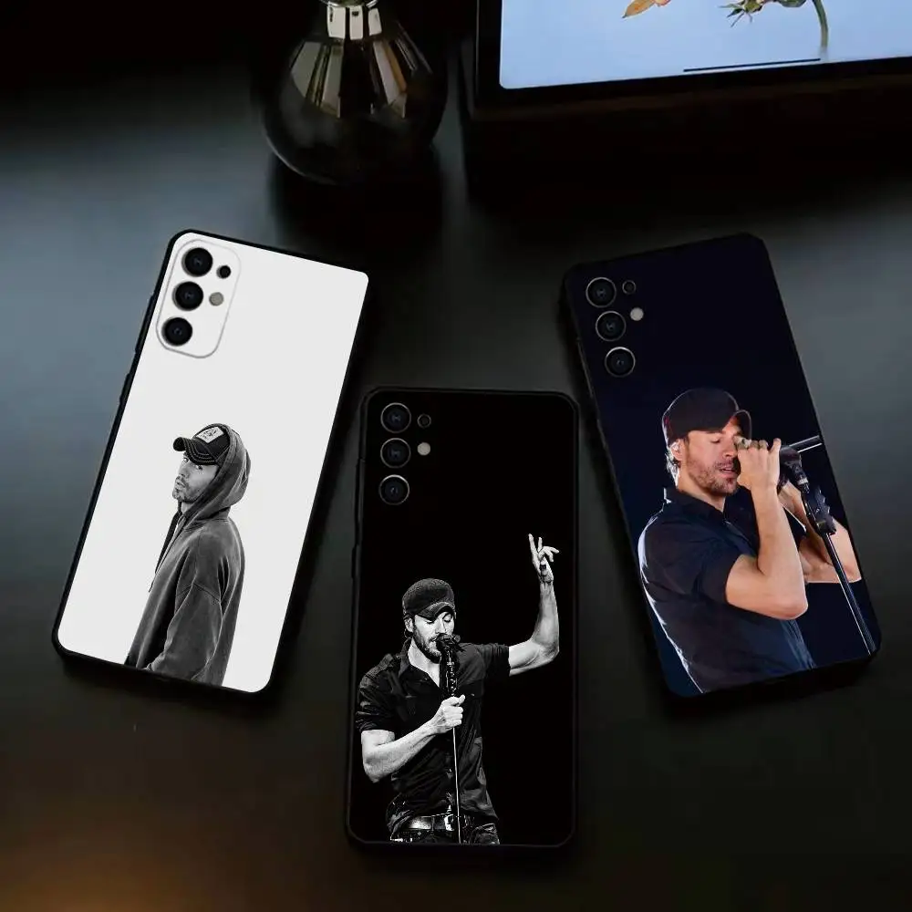 E-Enrique Iglesias Spainish Singer Phone Case For Samsung S26,S25,S24,S23,S22,S21,S30,Ultra,Plus,Fe,Soft Silicone Black Cover