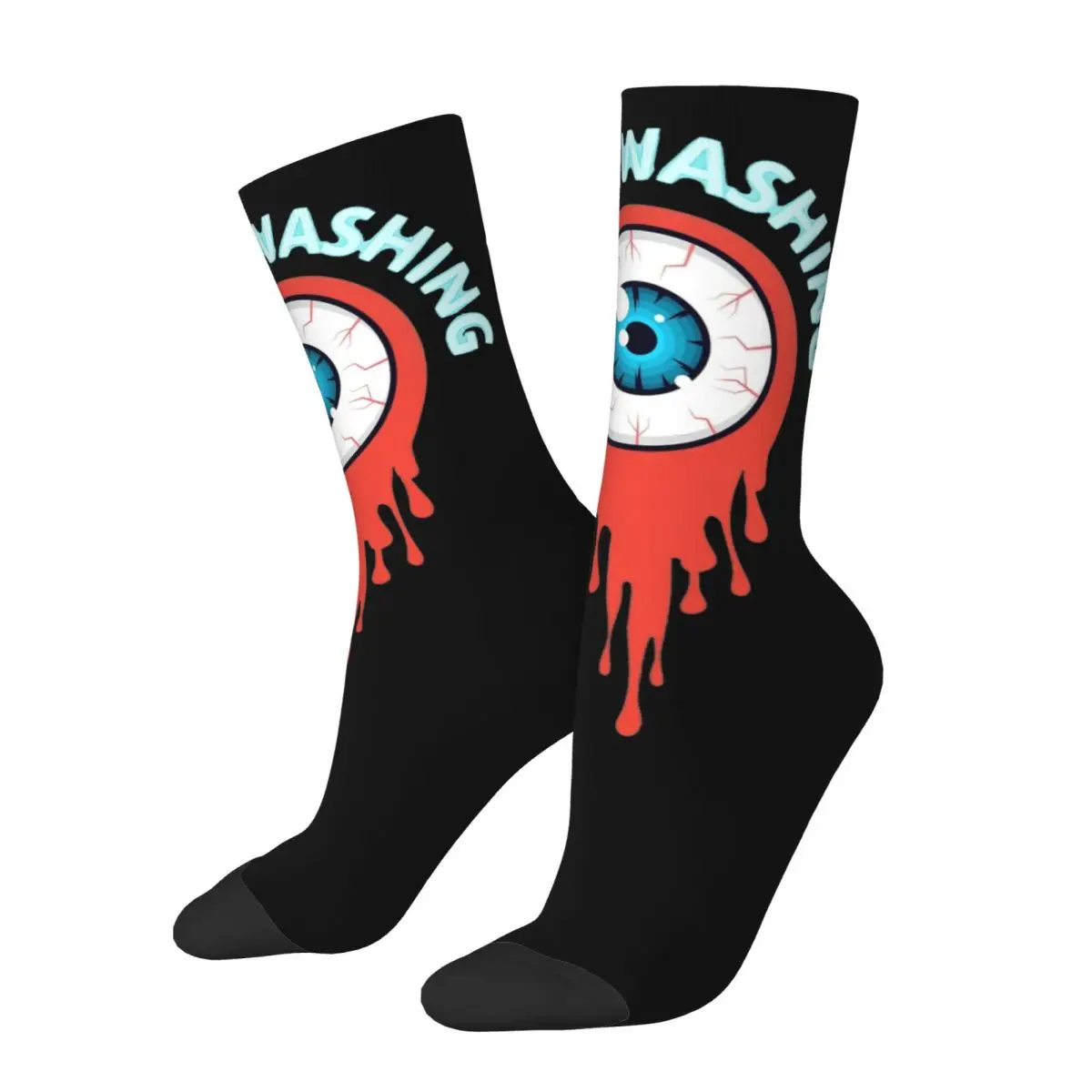 

Hip-hop Captain Curly Mouthwashing Game Eyeball Soccer Socks Polyester Middle Tube Socks for Women Men Non-slip