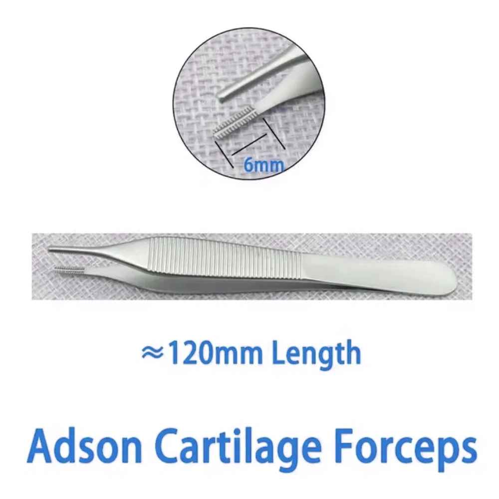 ملقط مناديل Adson ملاقط جراحية بلاستيكية لتجميل الأنف الغضروف ملقط الإبهام Ocularplastic LK-AA272