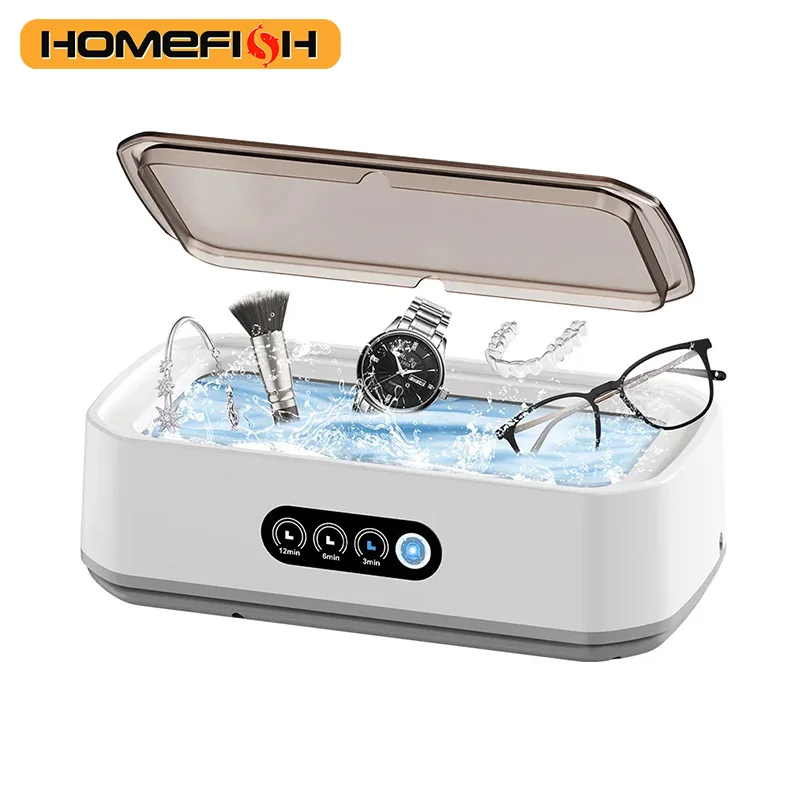Machine de nettoyage à ultrasons pour lunettes, capacité 650ML, bretelles de bijoux, nettoyeur professionnel, fréquence de Vibration