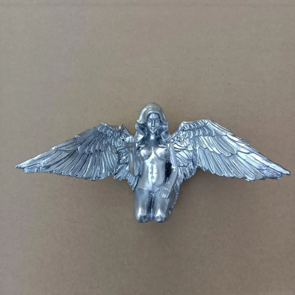 Silver and Gold Angel Wings Resin Handicraft Desktop Decoration 20x9x8cm Gardening Decoration Gift Doll Figure