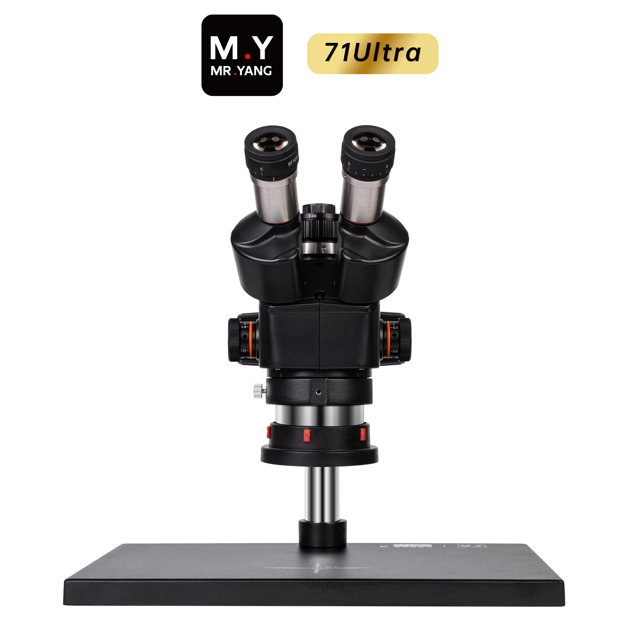YCS MR.YANG 71 ULTRA Trinocular Microscope 6.5-58X Zoom 4K Camera