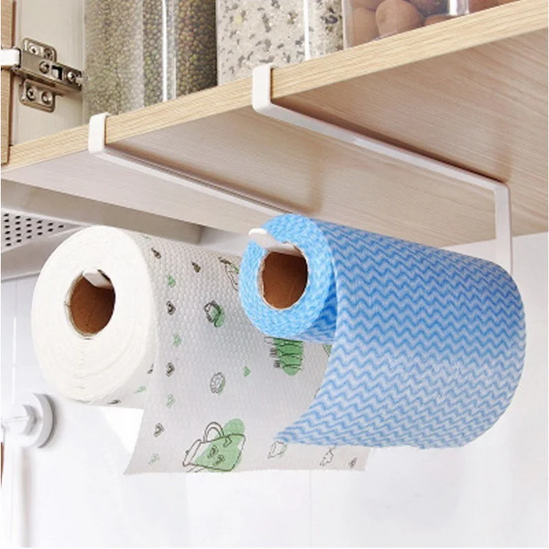 

Paper Roll Holder Towel Rack Home Storage Toilet Bathroom Storage Rack Hanging Shelf Kitchen Tissue Accessoriy Wall Stand Hanger