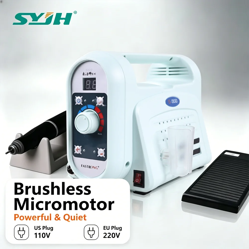 60000 RPM with Foot Control Switch Dental Lab Brushless Micromotor Electric Grinder Combination High Quality Brushless Handpiece