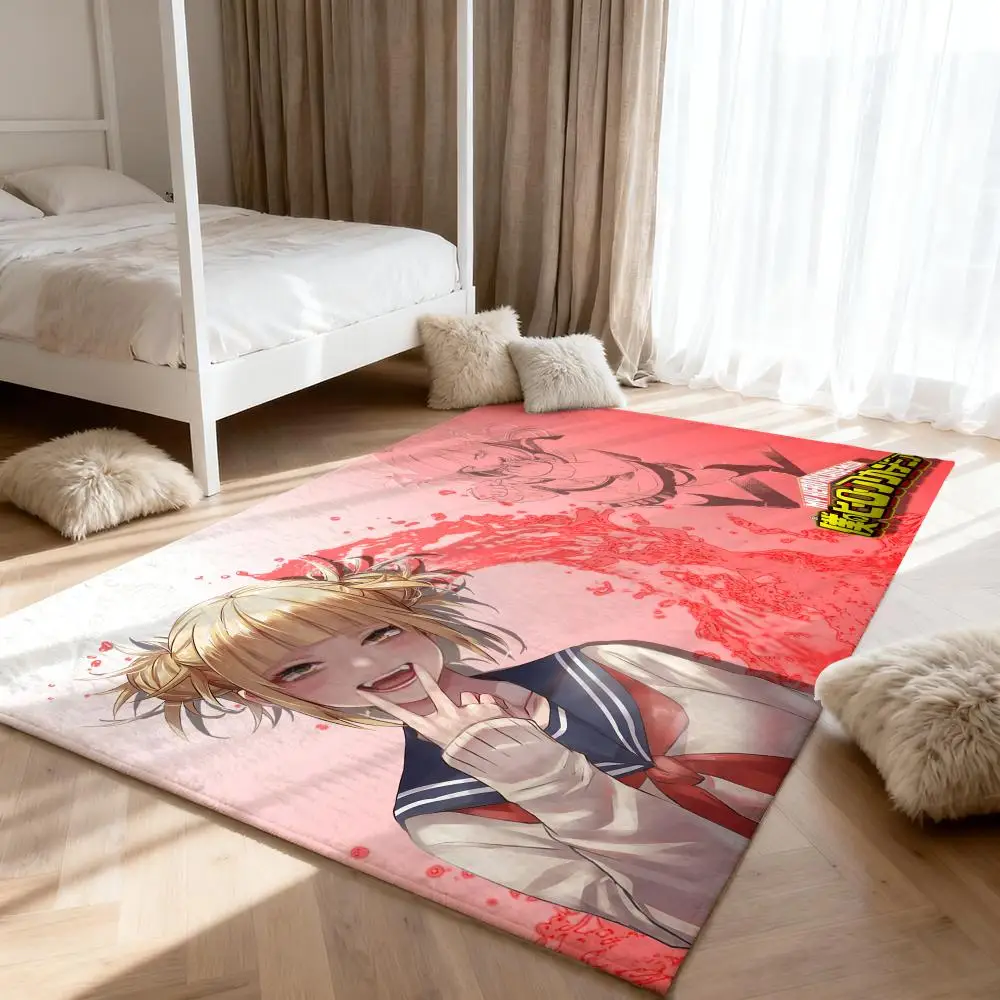 

Himiko Toga Hero A-academia Floor Mat Soft Thickened Absorbent Non-Slip Bedroom Living Room Door Mat Home Decor Flannel Rugs