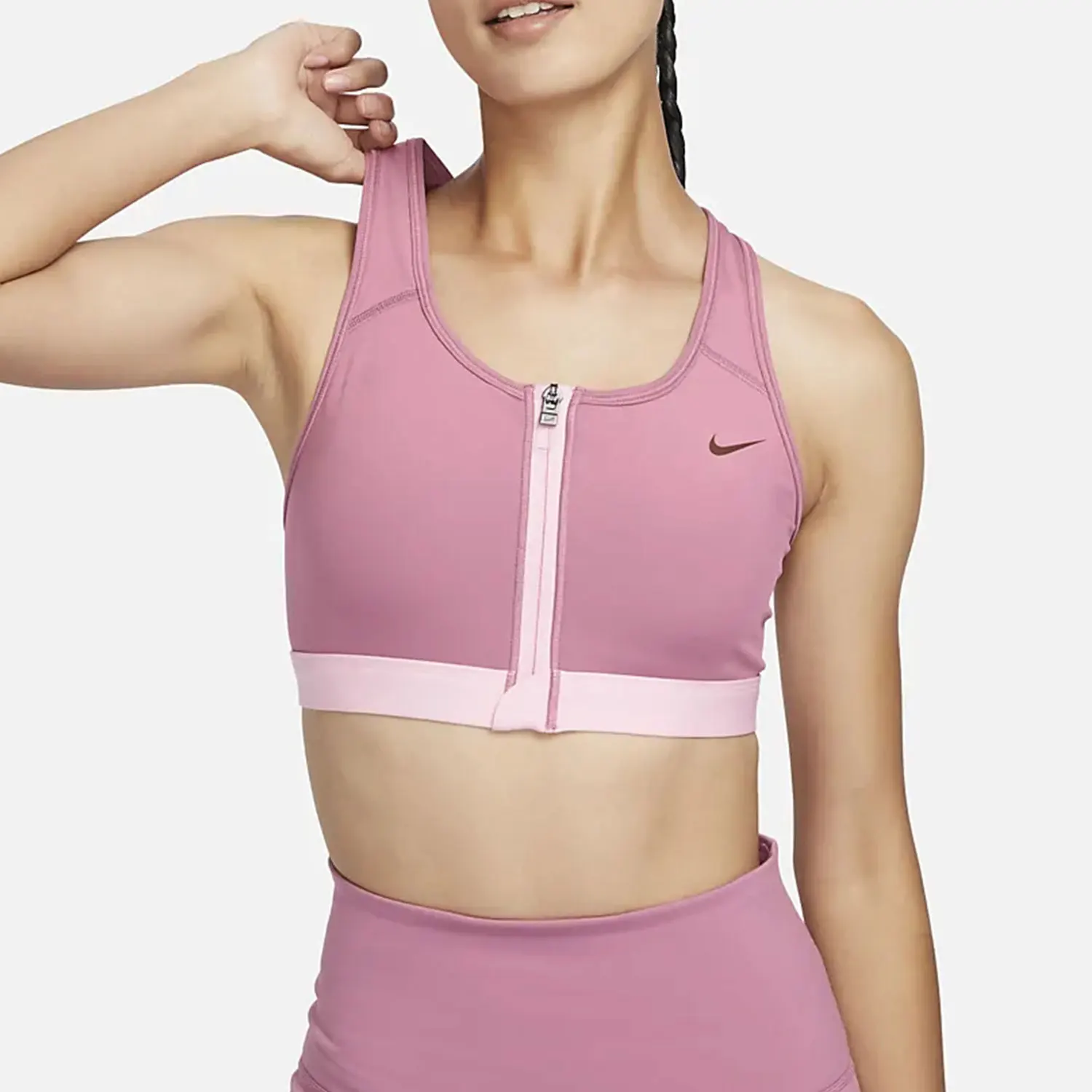 

Женское спортивное нижнее белье Nike Authentic DRI-FIT со средней степенью поддержки и молнией FJ7721-634