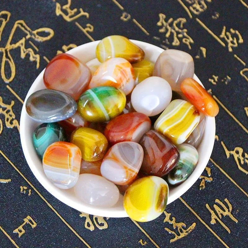 Natural Colour Agate Stones and Crystals Gravel Small Tumbled Stone Tank Decor Healing Energy Gemstone, Home Aquarium Decoration