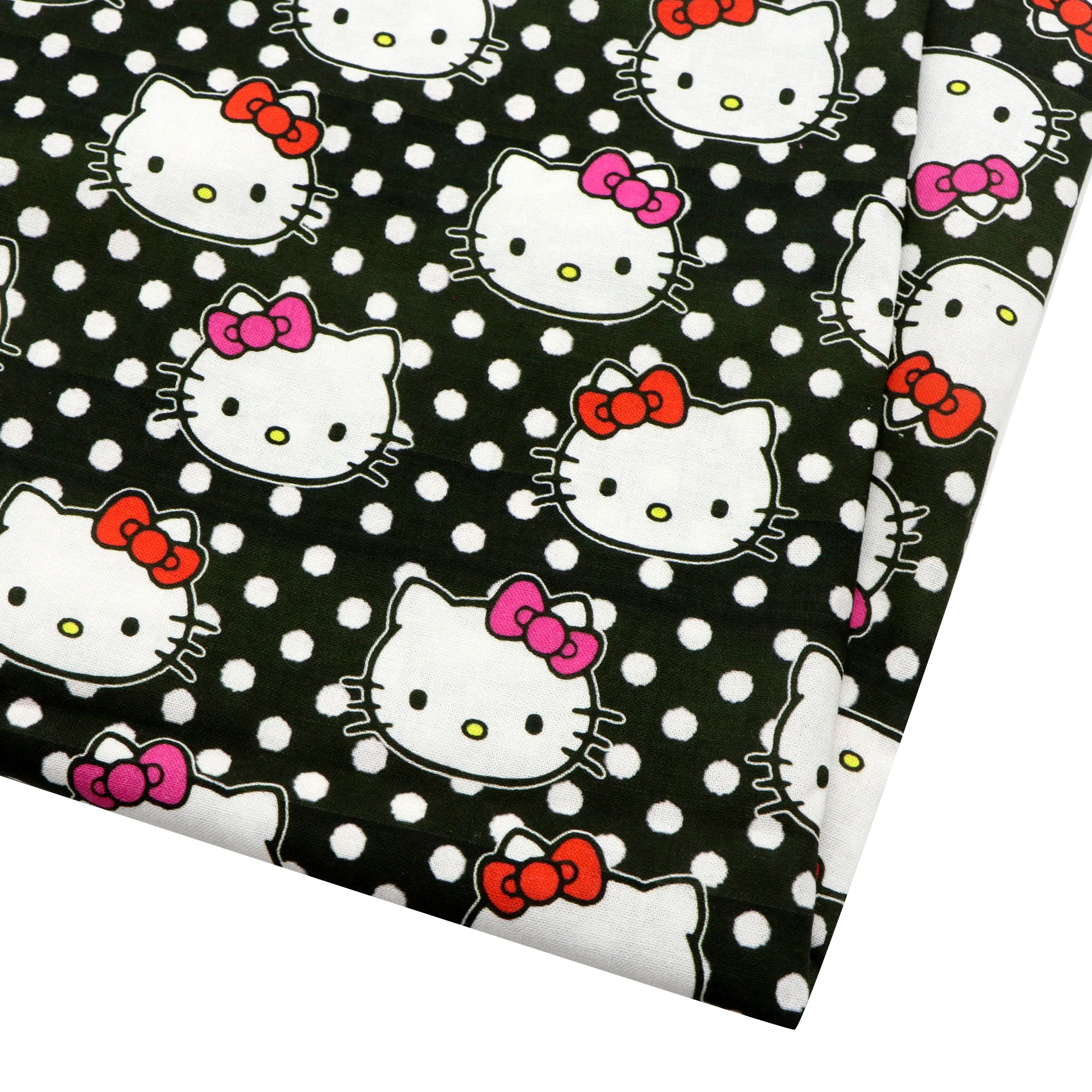 سانريو HelloKitty 50*145 سنتيمتر خليط نسيج القطن والبوليستر لخياطة الأنسجة اللحف الأقمشة التطريز المواد DIY بها بنفسك اليدوية