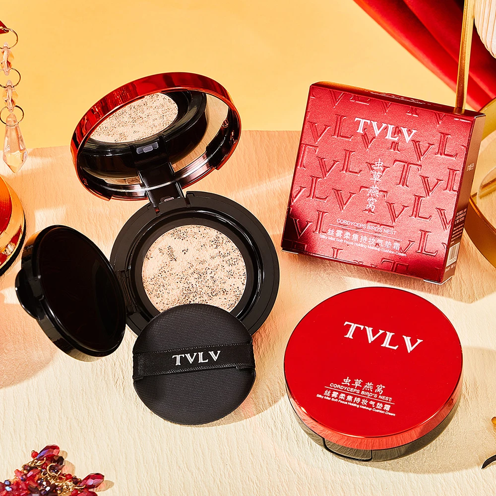 동충하초 버드네스트 실크 미스트 소프트 포커스 메이크업 에어 쿠션 크림 페이셜 컨실러 비비 크림 메이크업 화장품 파운데이션 리퀴드