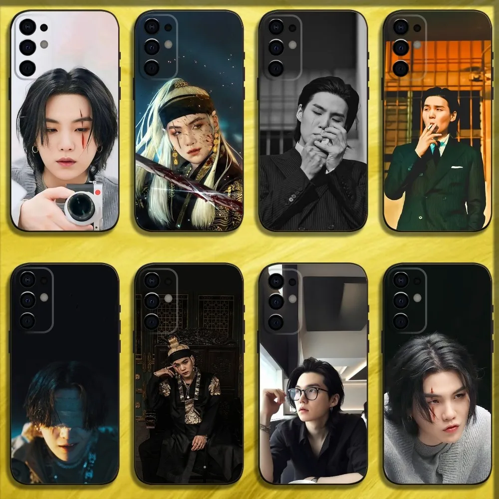 Singer A-Agust D Phone Case For Samsung S24,S21,S22,S23,S30,Ultra,S20,Plus,Fe,Lite,Note,10,9,5G Black Soft Cover