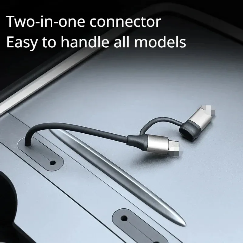 

Fast Charging Charger Cable for Tesla Model 3 Y 60W Type-C 27W Lightning Phone Charging Liquid Silicone Upgrade Usb TypeC Modely