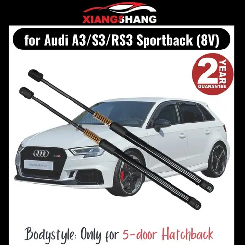 Amortiguador de puerta trasera para Audi A3/S3/RS3 Sportback (8V), 5 puertas, con resorte, maletero, puntales de Gas cargados, 2 uds.