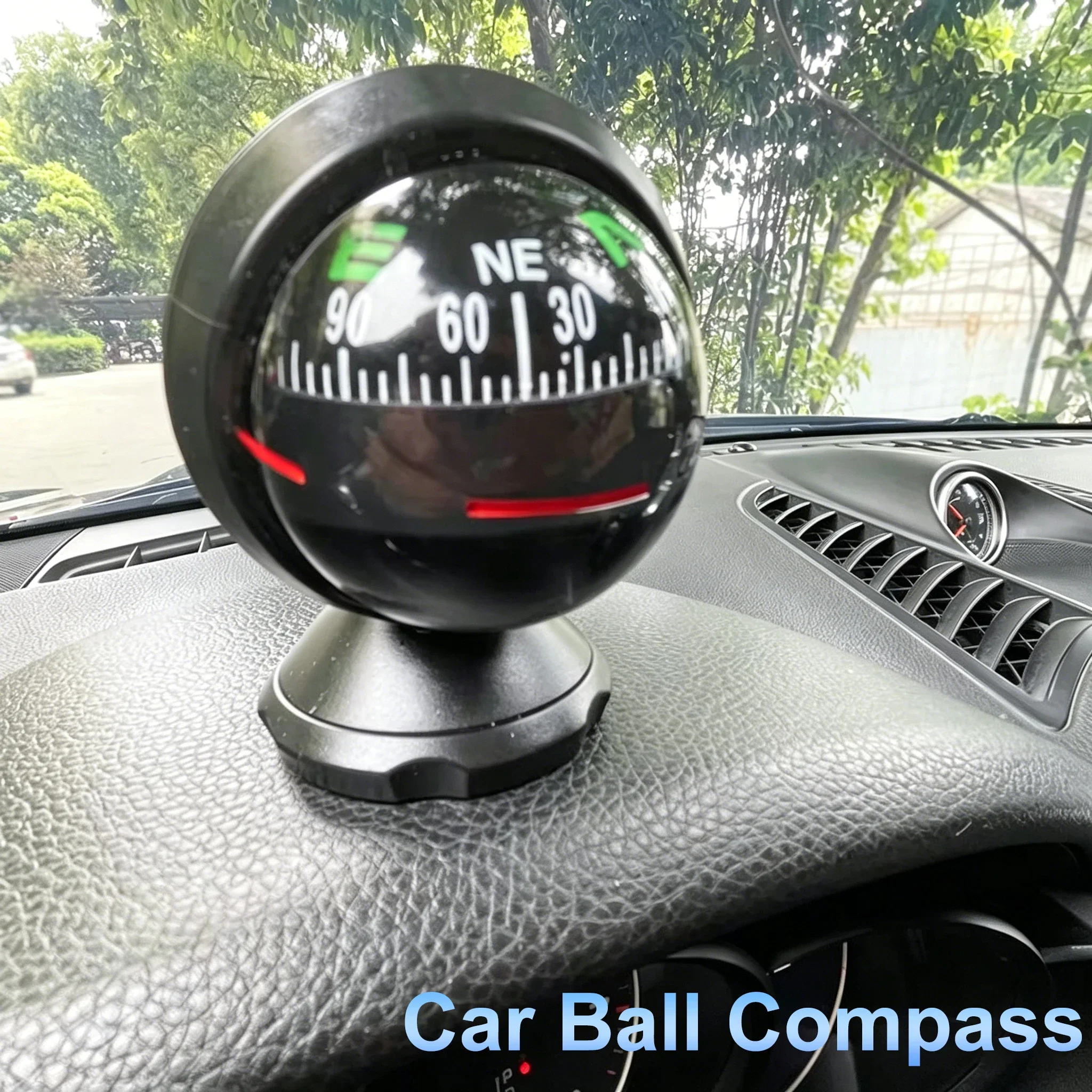 

Car Compass Mini Ball Dashboard Mount 4x4 Offroad Interior Gadgets Navigation Shockproof Accurate for Camping Hiking Boat Travel