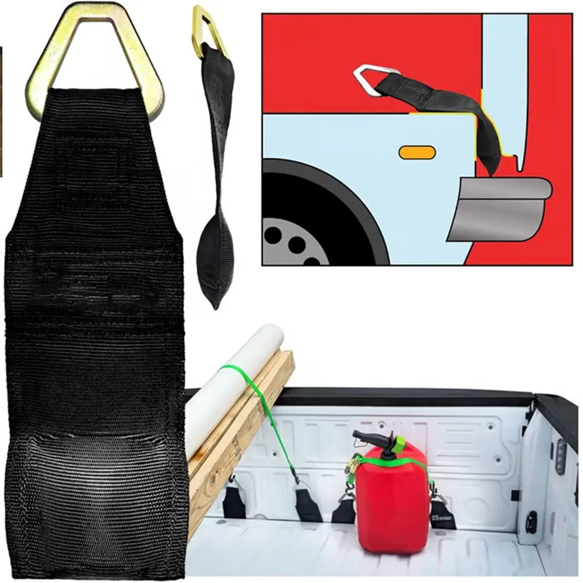 Compatible 2Pcs Bed Anchors Secure Ratchet Straps Secure Your Cargo with Bed Anchors for Ratchet Straps in Truck Beds