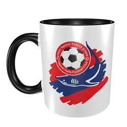 Hapoel Haifa FC Logo Print Coffee Mugs 11oz Fun Ceramic Coffee Tea Cocoa Cup Handle Tea Cup Office Water Cup for Work Gifts