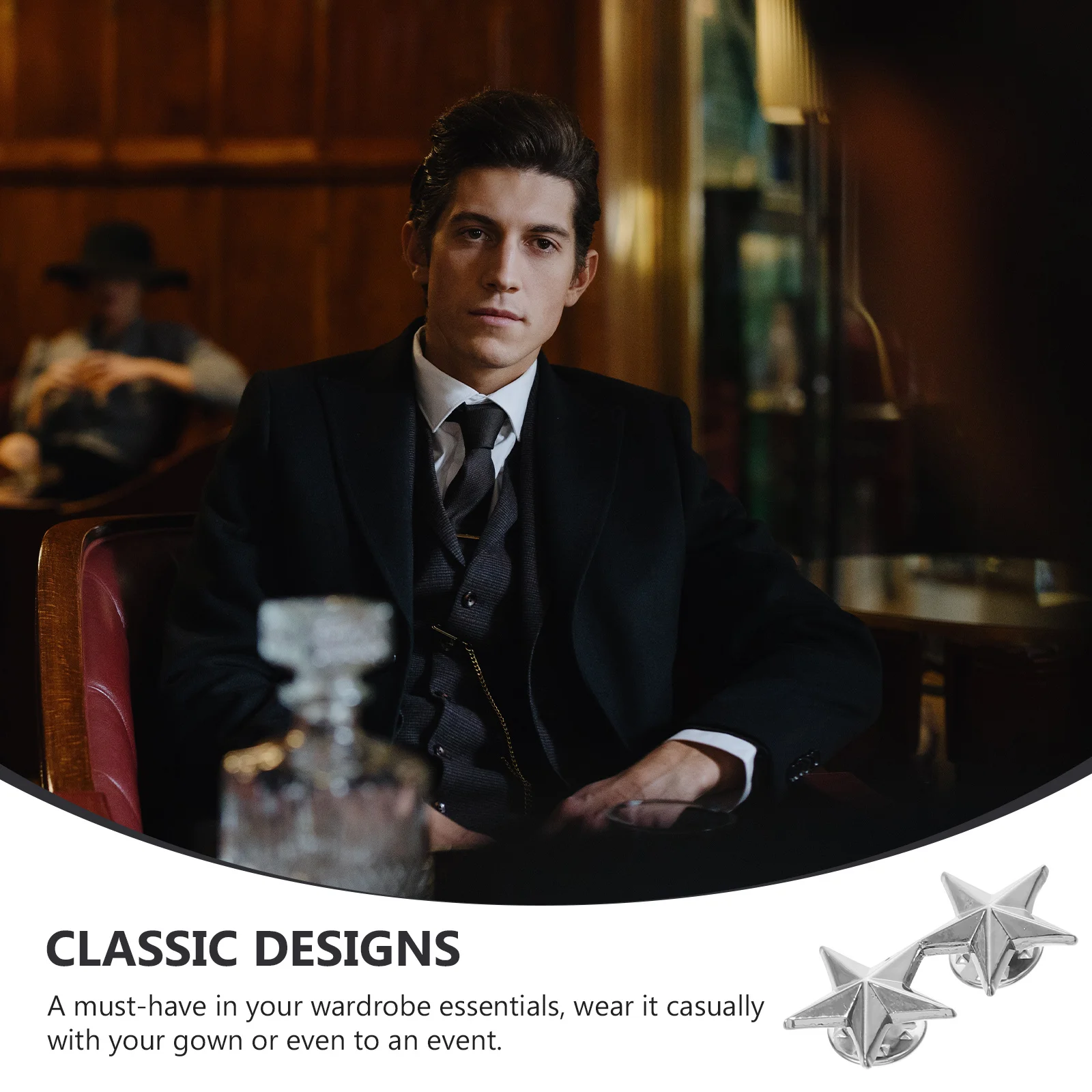 

12Pcs Star Pin Badges Clothes Star Badges Stylish Pentagram Badge for Party Supply Event Decoration Veteran Day Gift Option