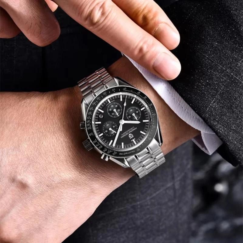 PAGANI Design Luxury Business Multifunctional Moon Watch Quartz Chronograph Men Watch Sapphire Waterproof Bracelet Accessories