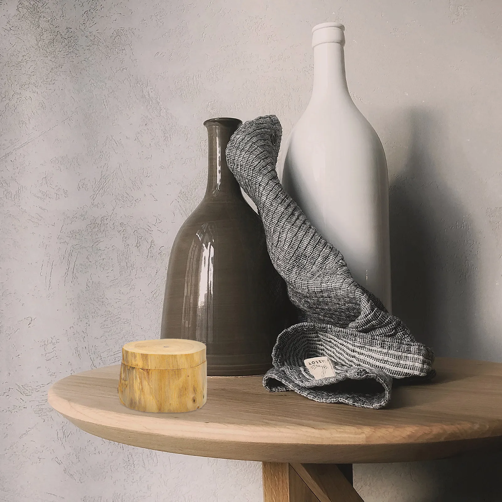 1 قطعة صندوق مجوهرات خشبي عتيق مستدير حاوية تخزين بتصميم إبداعي لملحقات أشتات درج مكتب غرفة النوم