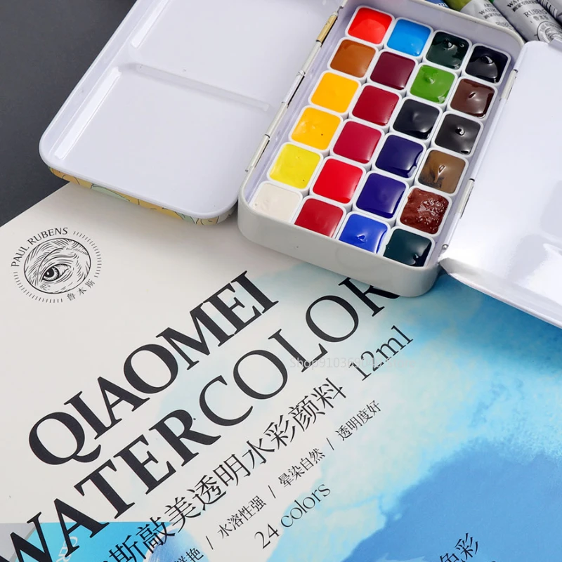 

24-color Rubens Watercolor Pigment Packaging 0.5/1ML Transparent Watercolor Novice Painting Pigment Aquarela Art Supplies