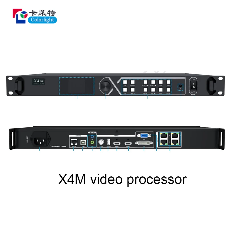 

Colorlight LED Full Color Indoor Outdoor Display Video Processor X4M Playback Box Maximum Load 2.6 Million Pixels HDMI Interface