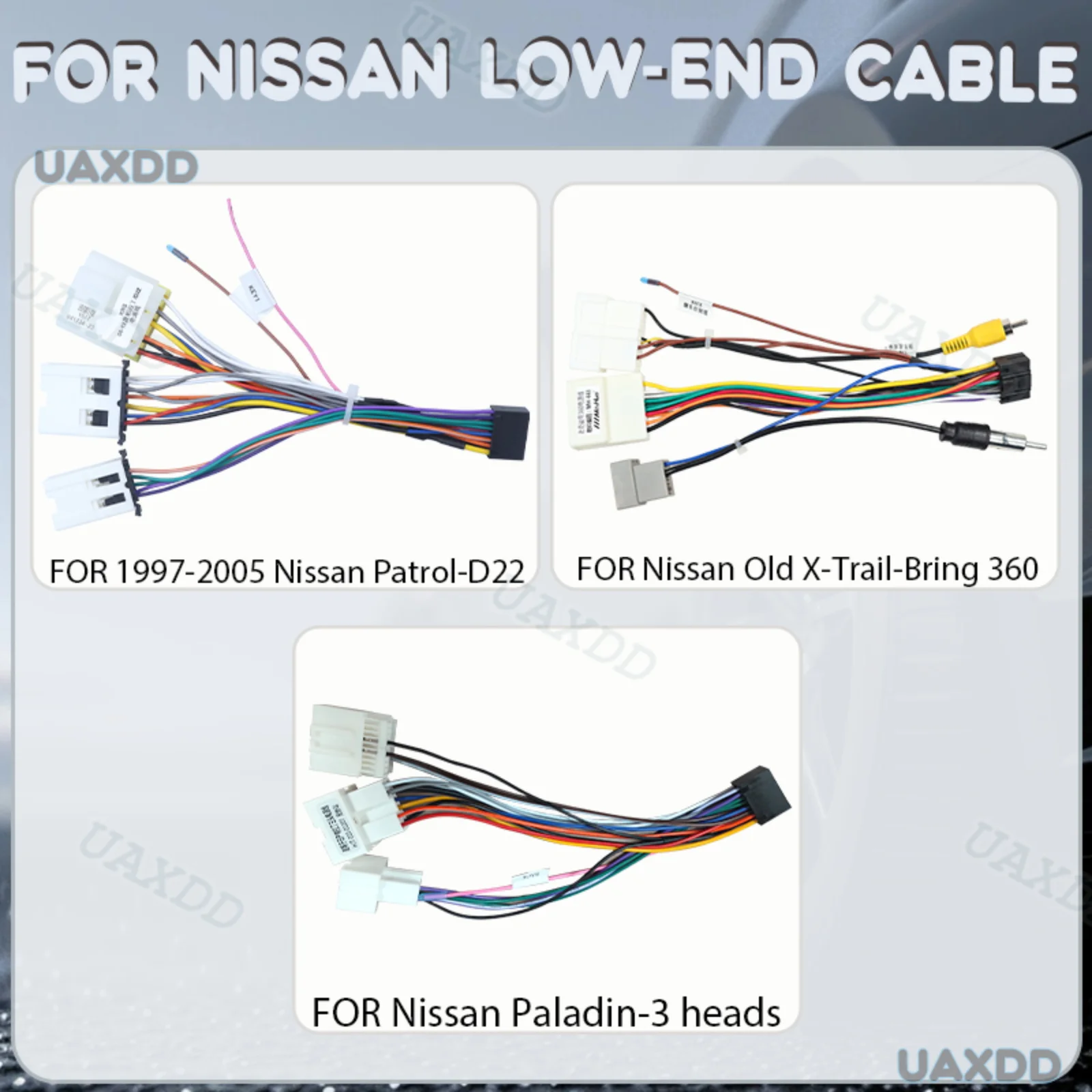 Cable FOR Nissan Old X Trail Bring 360 1997-2005 Patrol D22 Paladin 3 Heads LOW END Car Automotive Wire Electric Accessories CD