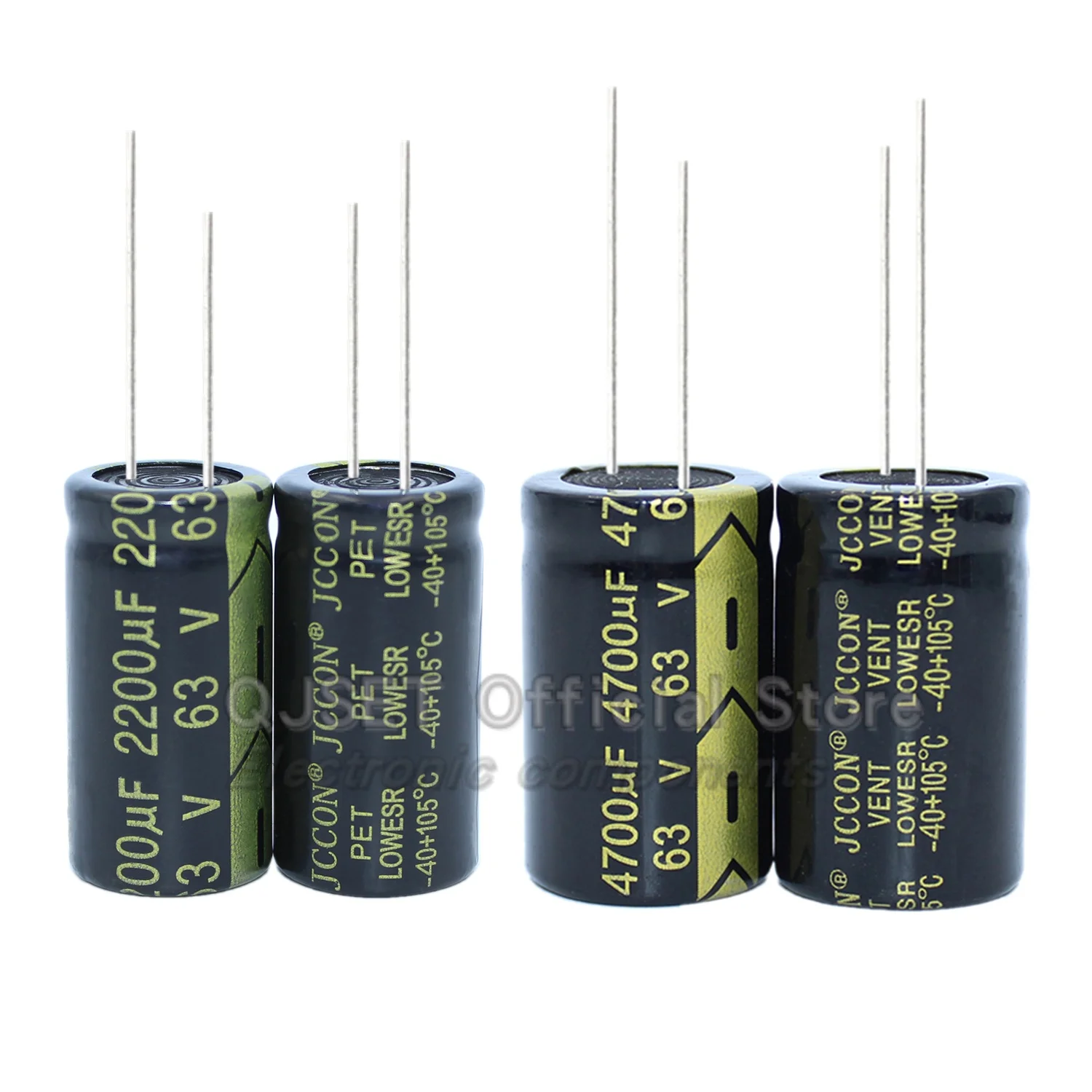 JCCON 커패시터 63V 47 100uF 220uF 470uF 680uF 1000uF 4700uF 2200uF 80V 전원 어댑터 고주파 저저항 커패시터