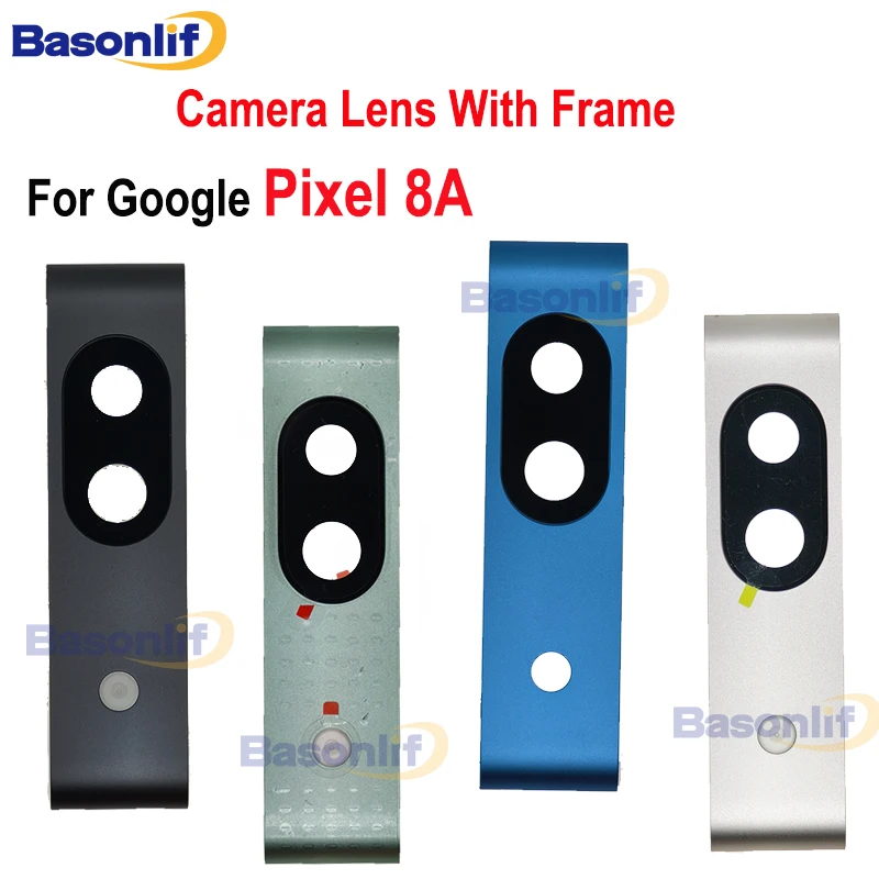

Basonlif Camera Lens With Frame For Google Pixel 8A Rear Back Camera Lens And Frame Replacement Part