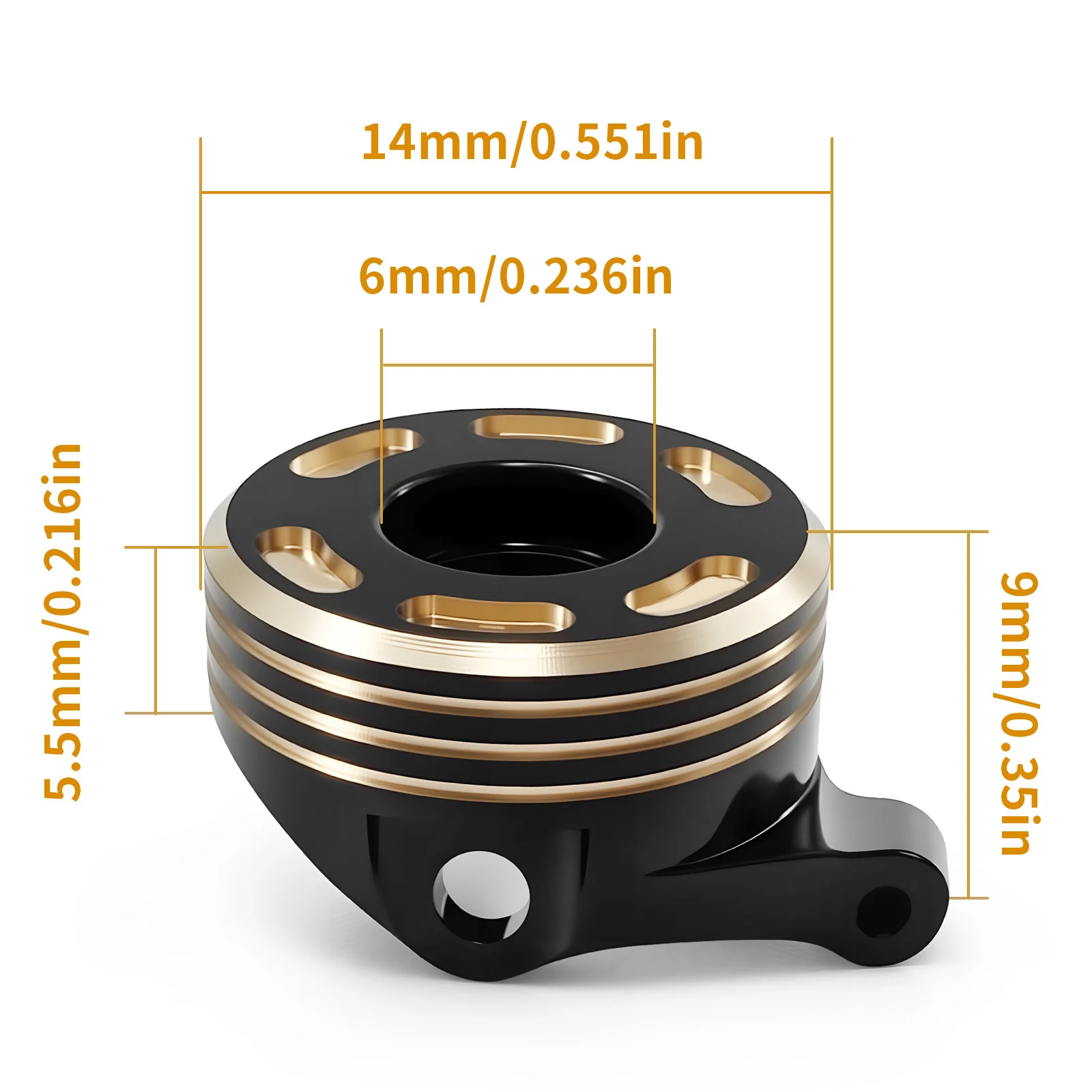 6.5g/pcs Black Coating Brass Steering Knuckles for 1/30 Axial SCX30 Upgrade Parts
