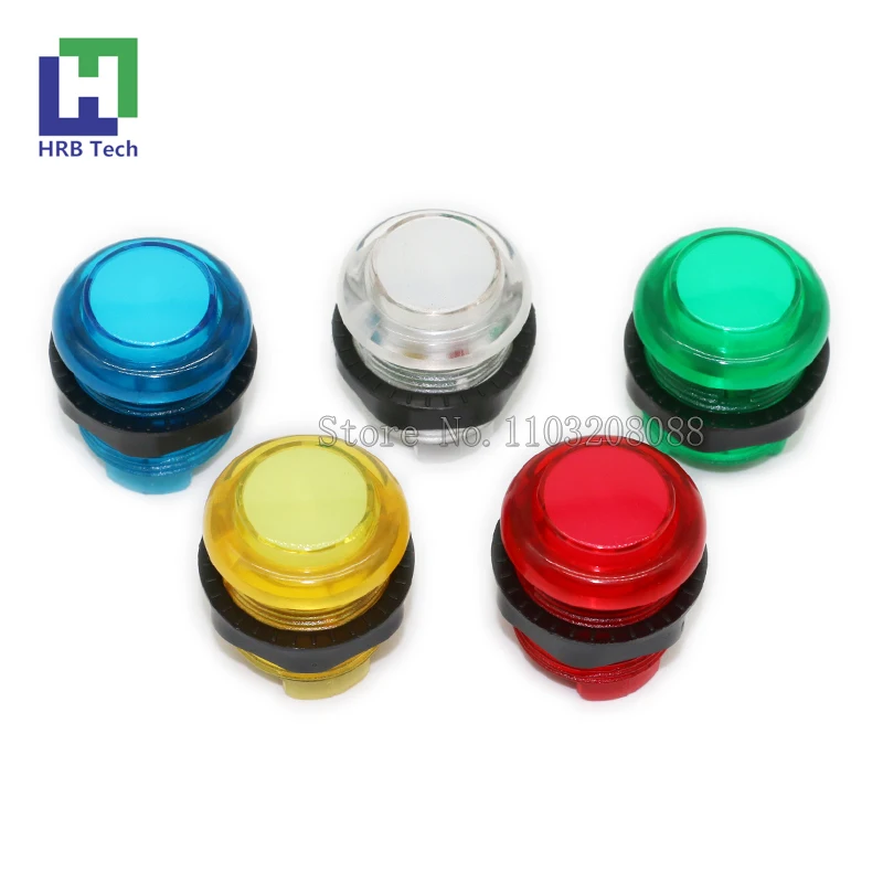 50PCS 28mm LED Illuminated Light 12v Push Button 4PIN Microswitch Video Arcade Joystick Game Machine Cabinet DIY