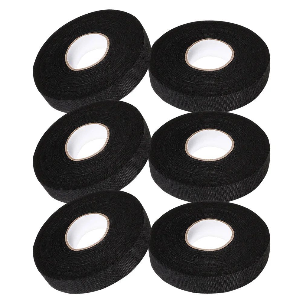 

6 Rolls Heat Resistant Wire Harness Tape Strong Adhesive Electrical Wrap for Automotive Engine Maintenance Harness Tape