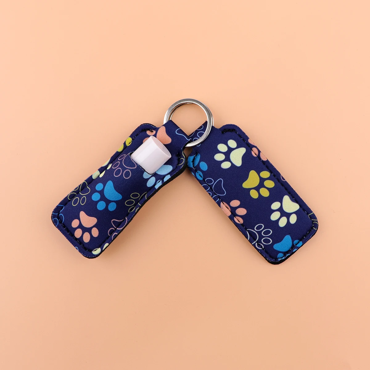Cute Animal Cat's Claw Lip Balm Holder Keychain Clip On Lipstick Sleeve Holder Bag Charm Keyring Travel Accessory Girl Gifts 1pc view 5