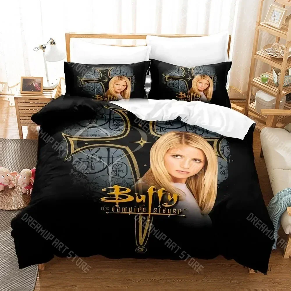 Exquisite 3D Print Buffy The Vampire Slayer Bedding Set Boys Girls Twin Queen King Size Duvet Cover Pillowcase Bed Boys Adult