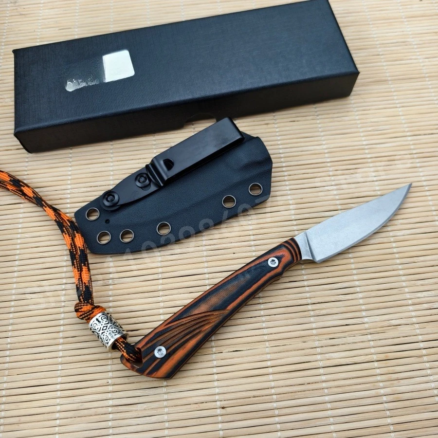 

Fixed Blade Knife 8Cr13Mov Blade G10 Handle Ergonomic Grip Lightweight and Durable Suitable for Camping Men's Gifts
