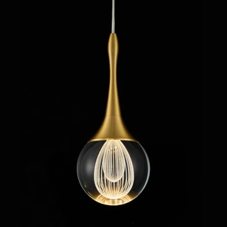 

LED Pendant Light Kitchen Island Crystal Pendant Lights Dimmable Modern Hanging Light for Bedroom Bathroom Living Room 3000K Wa