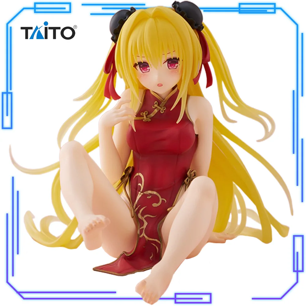 В наличии Taito Original Genuine To Love-Ru Darkness Golden Darkness Konjiki No Yami Китайское платье 13 см Модель настольной милой фигуры