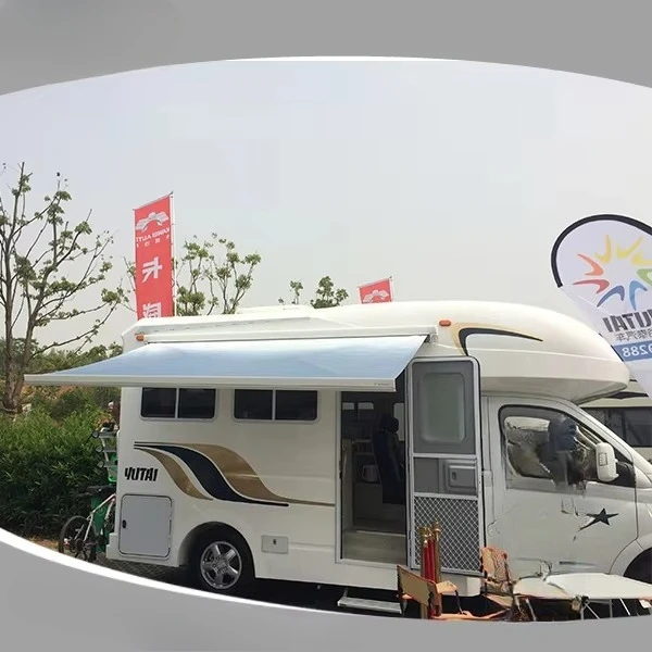 Small RV Awning,2.5x2M Aluminum Frame,Electric Durable,Trailer Awning for Camper, Multi-Size Color Options