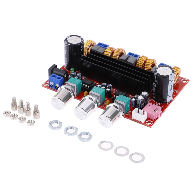 1 ensemble de pièces de carte d'amplificateur de puissance numérique pour subwoofer 2.1 canaux TPA3116D2 50Wx2 +100W