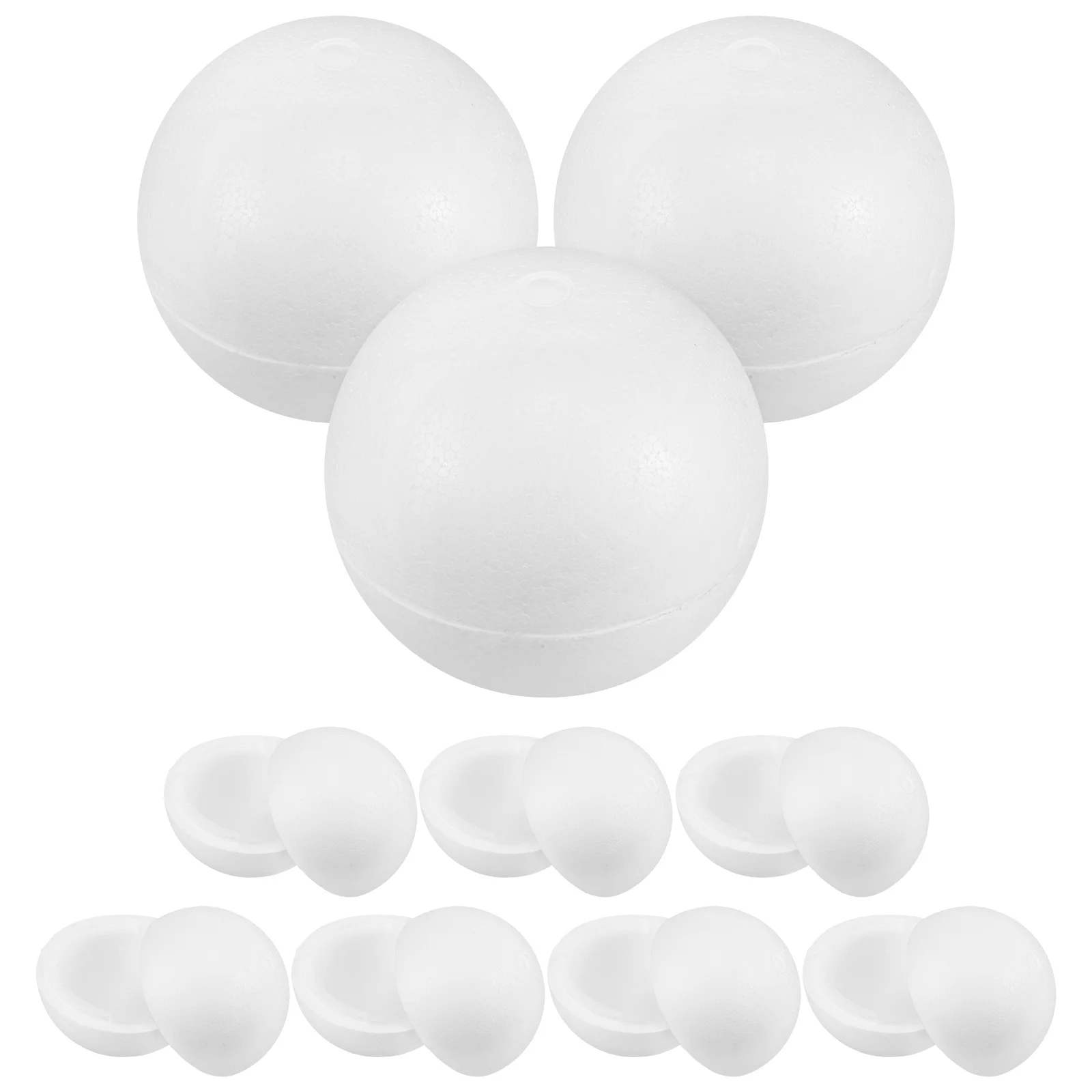 

6pcs White Foam Hollow Balls 10cm Craft Supplies Wedding Decor DIY Projects Polystyrene spheres Lightweight Smooth