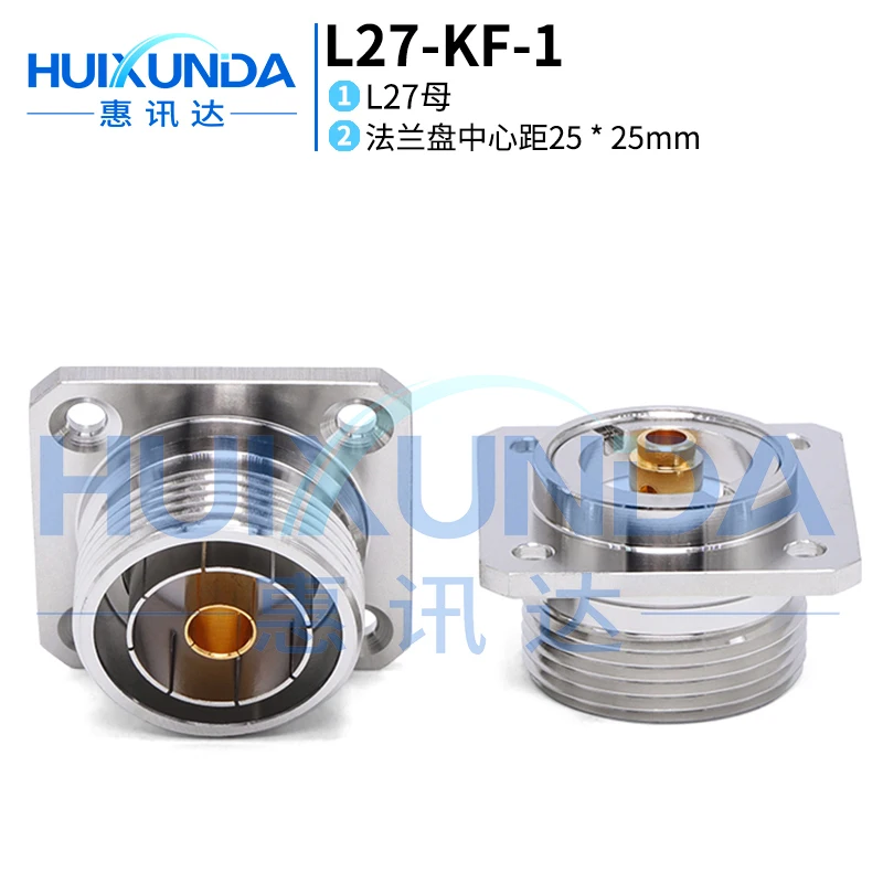 

L27-KF L27 female base with four-hole flange connector, panel-mounted L27-50KF base station connector