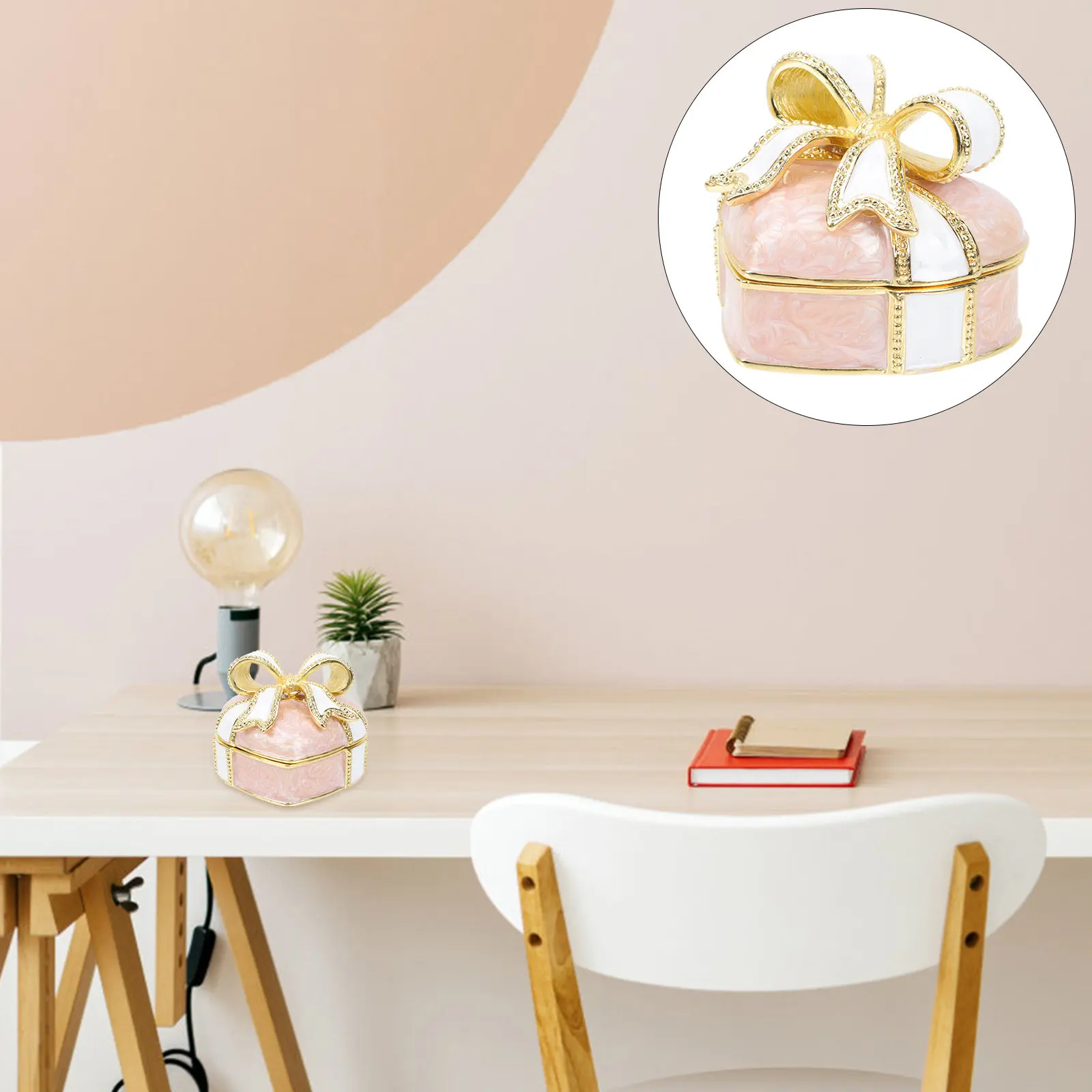 

Heart Shaped Jewelry Storage Box for Rings Earrings Necklaces Portable Organizer Travel Gift Case Heart Shaped Jewelry Box