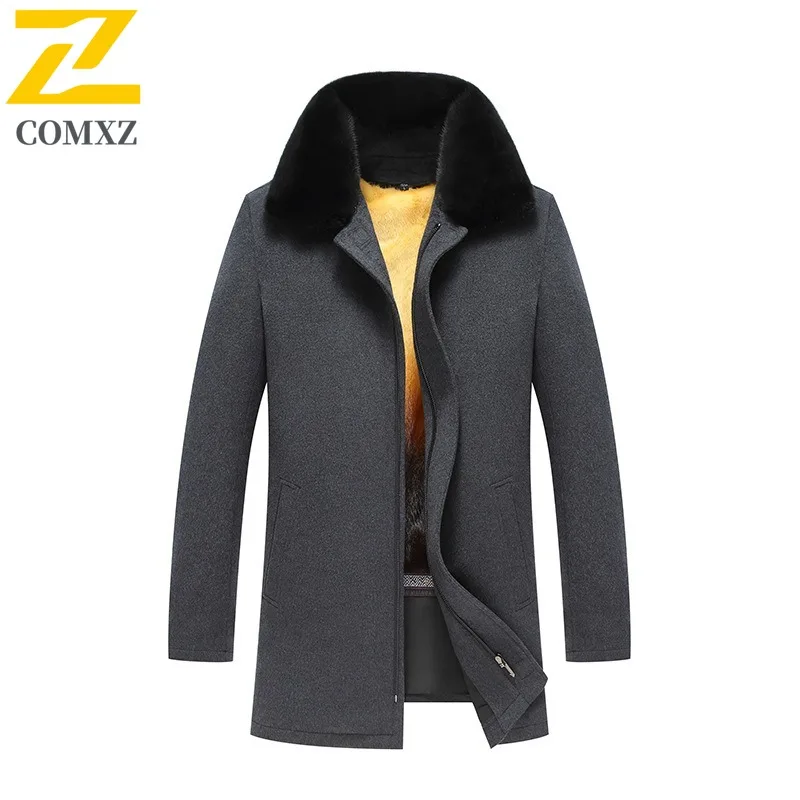 

COMXZ Men's Padded Jacket Loose Thick Warm Stylish Solid Snow Trip Parker Coat Travel Handsome Minimalist Feature Winter Padding