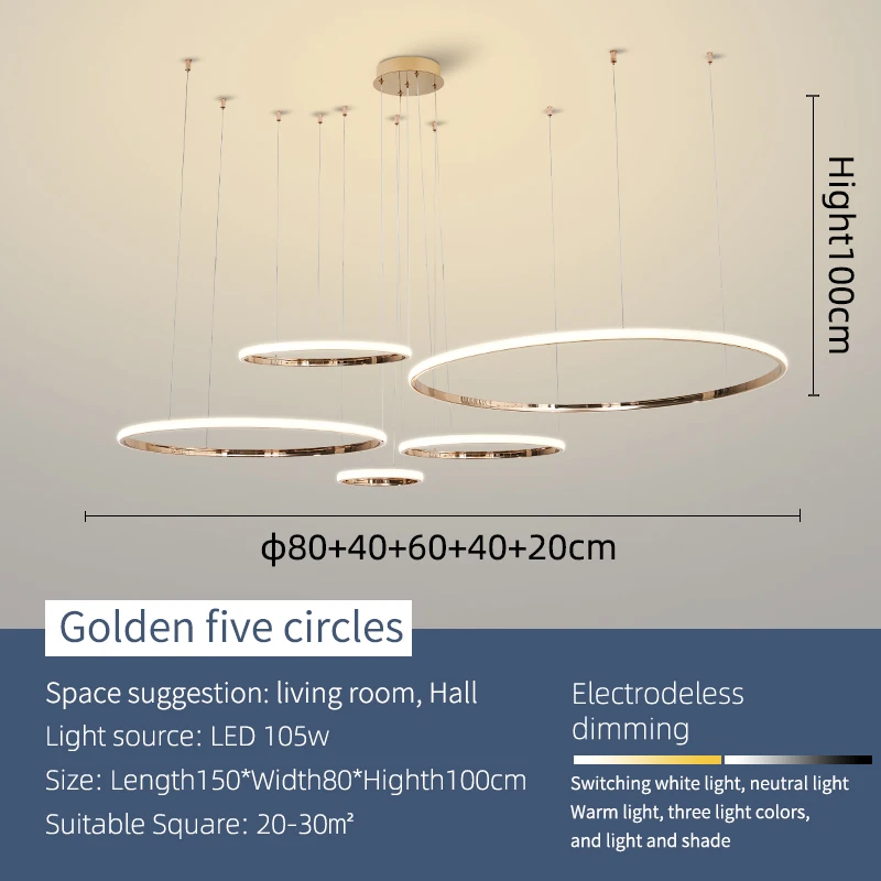 NEO Gleam Moderne Led Kronleuchter Lichter Für Wohnzimmer Esszimmer Schlafzimmer Bar Schnur Hängen Lampen Kronleuchter Gold/Verchromt 9