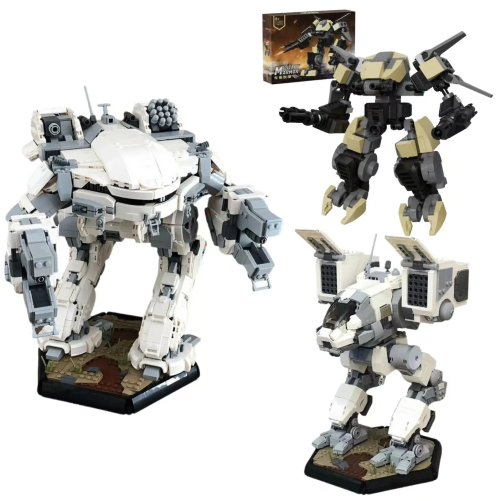 BattleTechs Building Blocks Set Catapult Mech Military Armor King Crab Mech Robot Model Toys Christmas Gifts for Kids and Adults