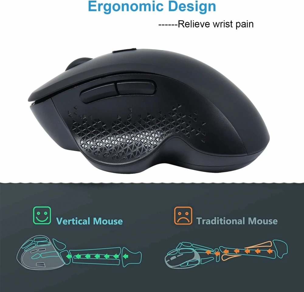 Bluetooth Wireless Mouse Rechargeable Gaming Mouse Gamer USB Computer Mouse Wireless Ergonomic Mause 6 Button Mice For PC Laptop