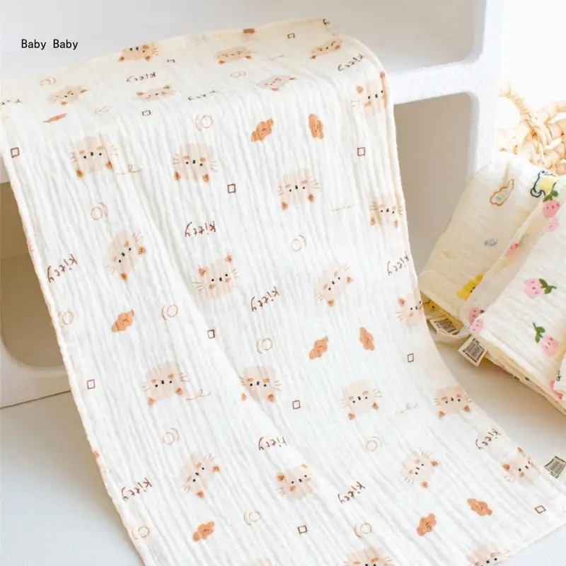 Multiple Use Infant Nursing Towels 6 Layer Cotton Towel Cartoon Pattern Designs Towels Breathable for Baby Q81A